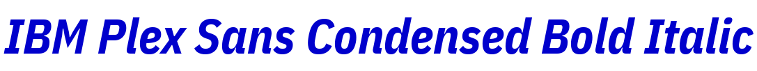 IBM Plex Sans Condensed Bold Italic الخط
